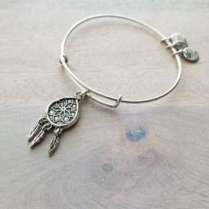 Silver Alex and Ani Dreamcatcher Charm Bangle